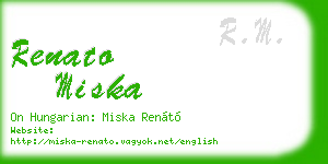 renato miska business card